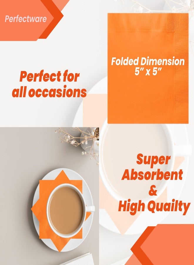 بيرفيكت وير مناديل مشروبات برتقالية من طبقتين من بيرفكت وير - عبوة من 250 منديل - Image 3